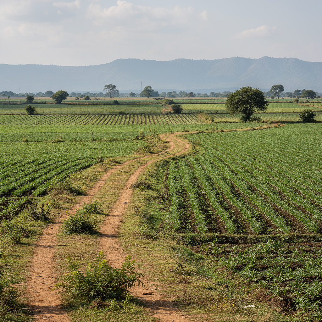 AI-generated illustration of 400 Acre Agricultural Land for Sale in Duber, Sinnar, Nashik